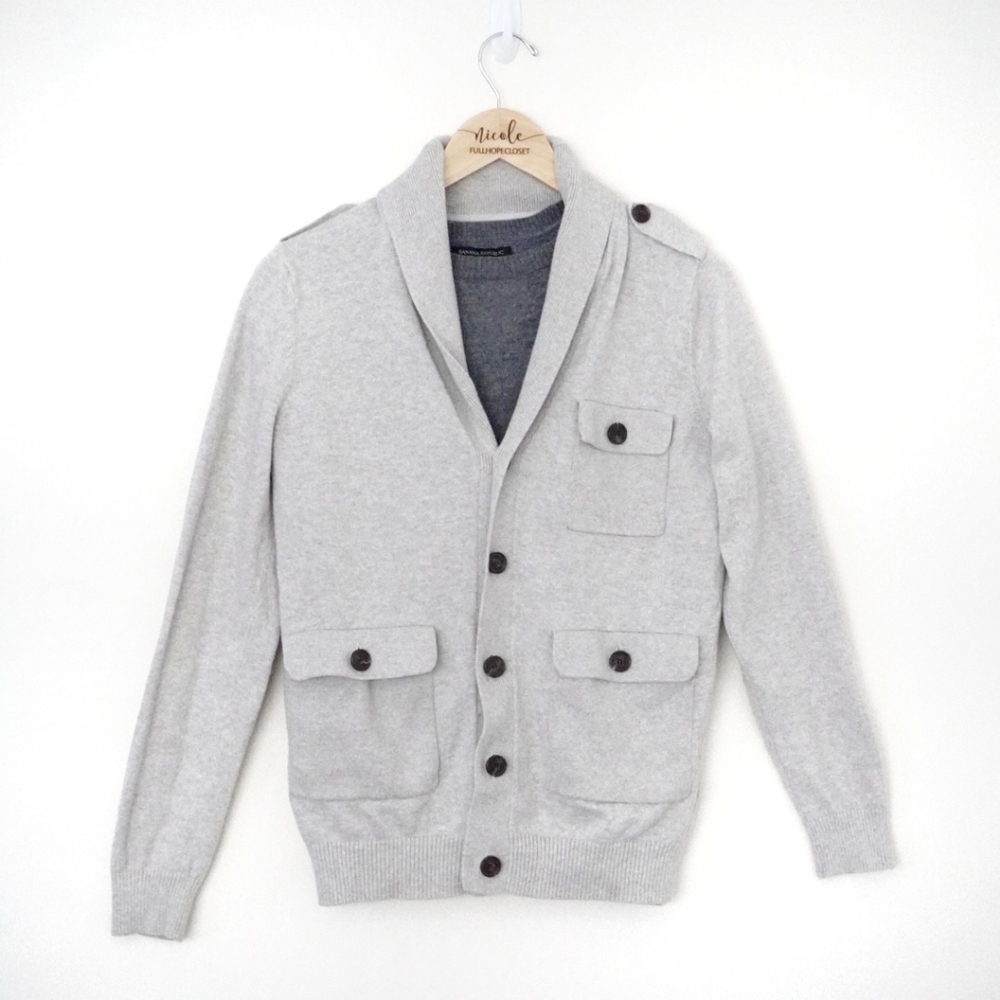 H&M Cardigan Button Up Collared Sweater